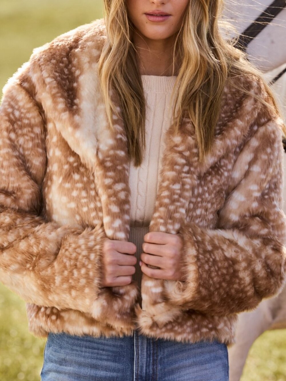 Brown Party Women's Fuzzy Loose Regular Short Lapel Coat